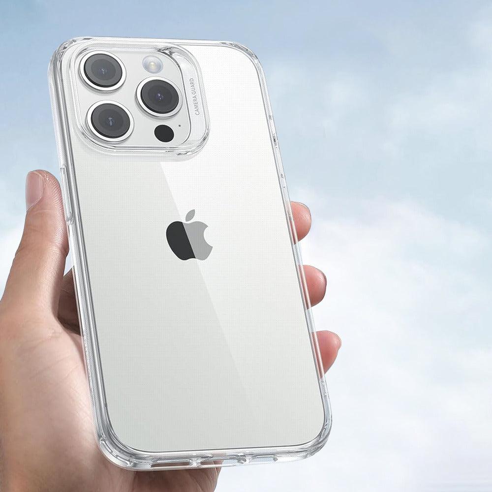 Aibex Designed for Apple iPhone 15 Pro Max Cover | Camera Protection Back Cover Case (TPU + Polycarbonate | Crystal Transparent) - Aibex